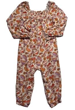 Dream Big Little Co Bamboo Romper 12-18M Dessert Floral Smocked Bubble Outfit